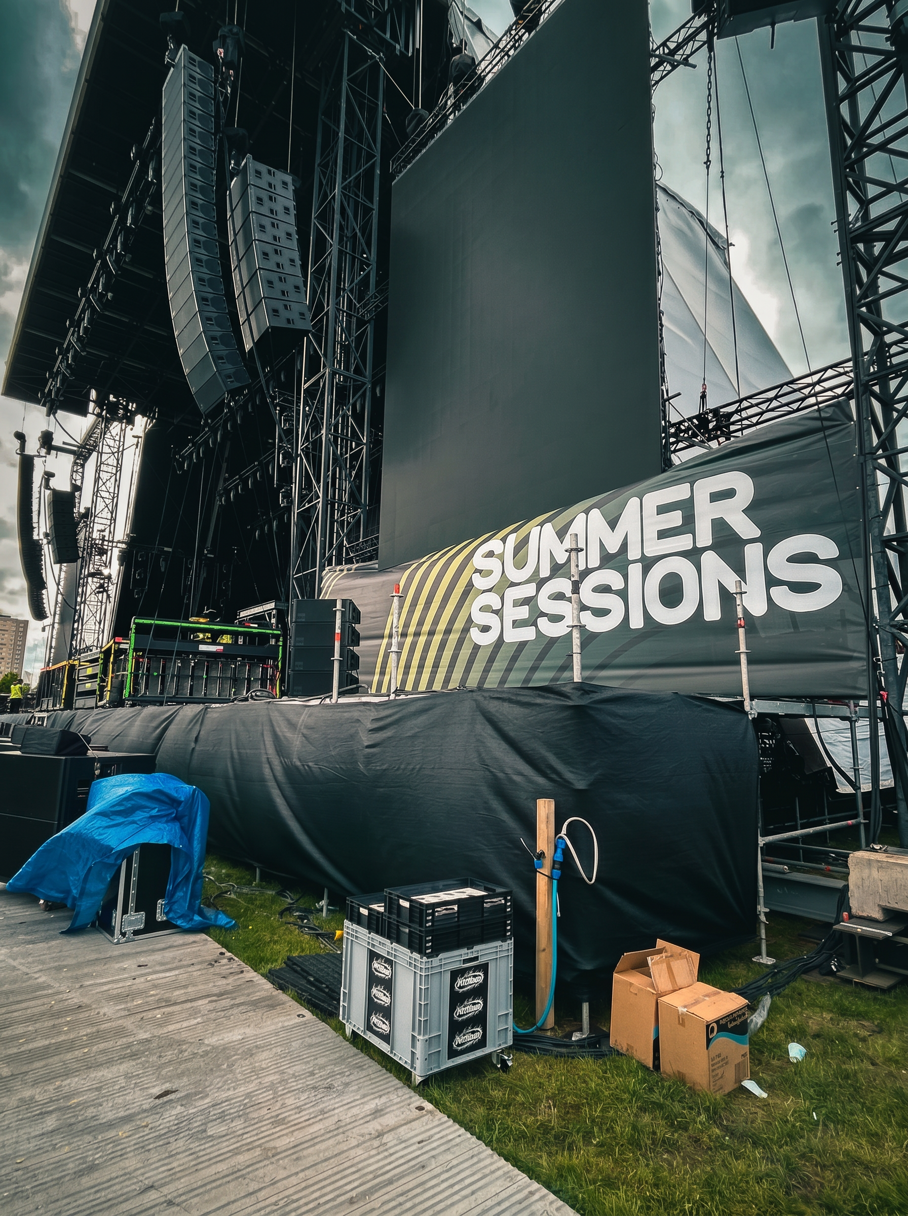 PitWater Hydration Station positioned stage-side at a Summer Sessions festival build